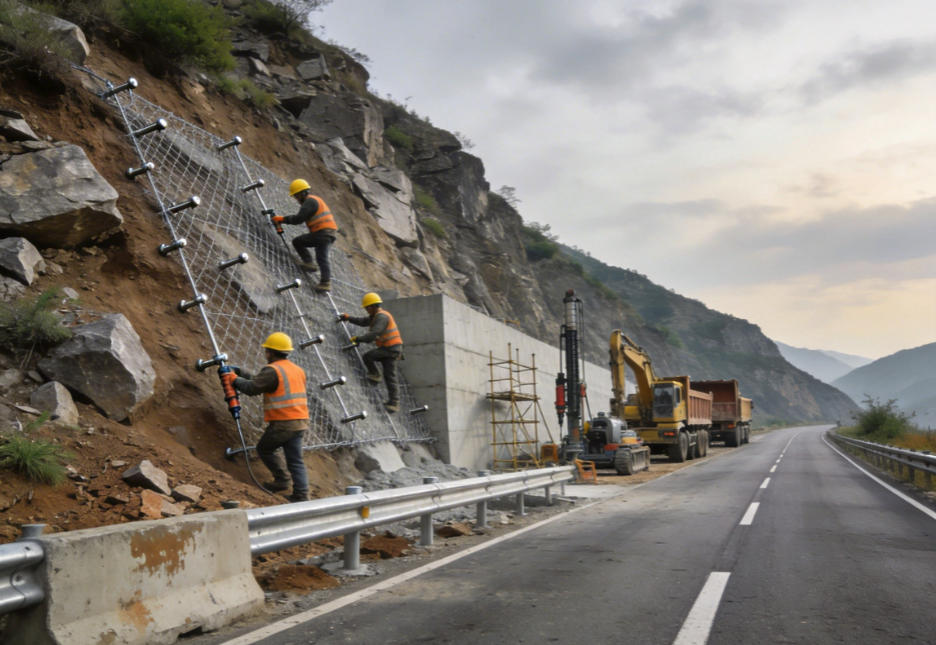 高埗镇公路道路护坡